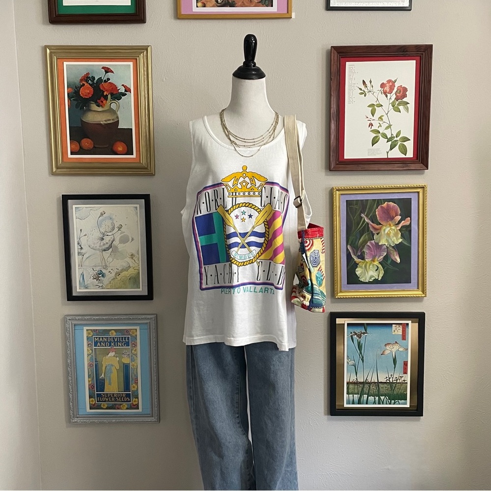 Vintage Yacht Club Graphic Tank Top
